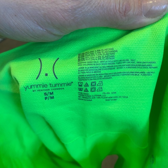 2 FOR $20 Yummie Tummie by Heather Thomson Shaping Shortie NEON GREEN S NEW - Picture 4 of 4